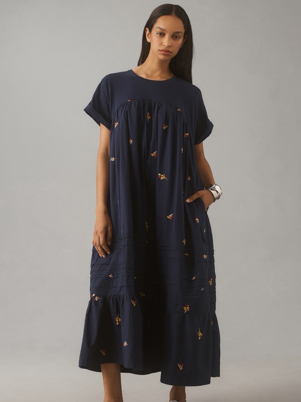 Pilcro Short-Sleeve Midi Dress 
Anthropologie